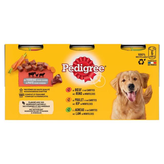 3065890153189 - Pedigree - Boîtes Pâtée Terrine 3 variétés pour chien adulte