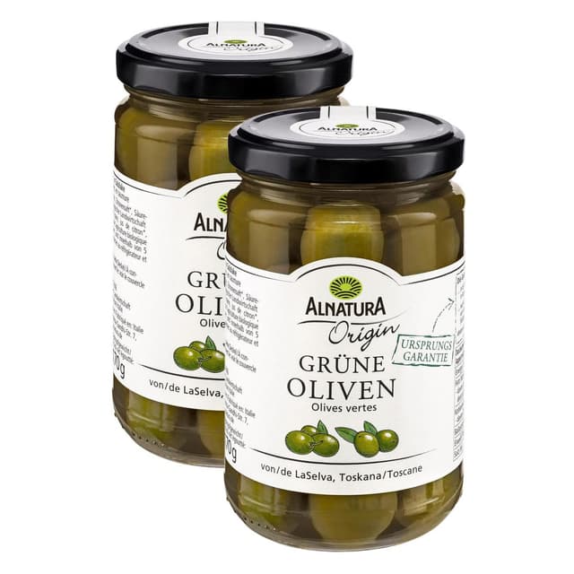 4104420129849 - Alnatura - Olives vertes avec noyaux bio en bocal