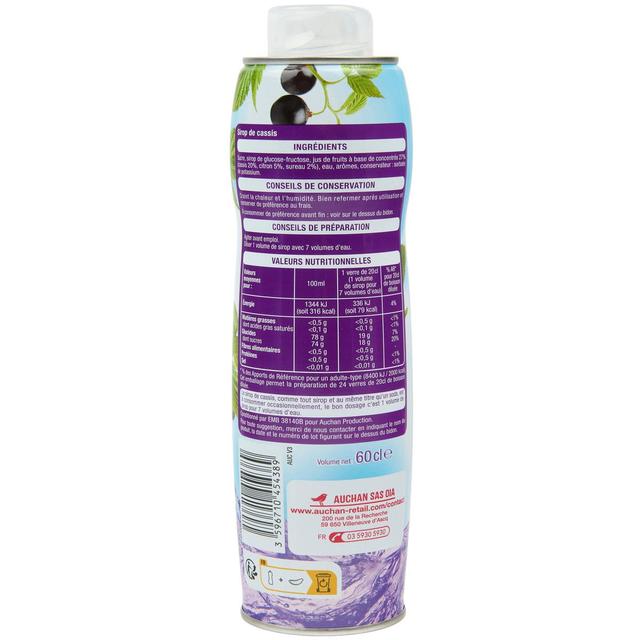 3596710454389 - Auchan - Sirop de cassis