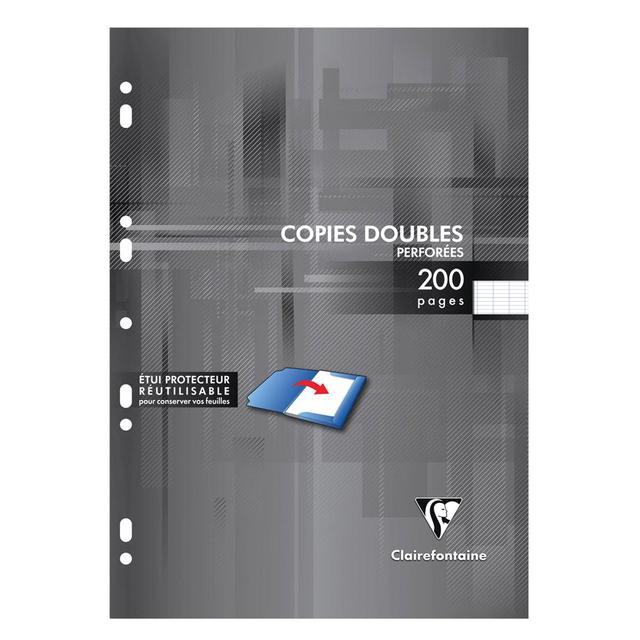 3037925724589 - Clairefontaine - Copies doubles A4 21x29,7 cm grands carreaux