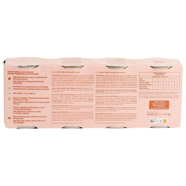 3596710485789 - Auchan - Boites Emincés en gelée multi-variétés pour chat et chat stérilisé