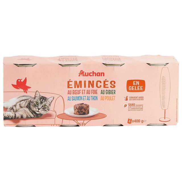 3596710485789 - Auchan - Boites Emincés en gelée multi-variétés pour chat et chat stérilisé