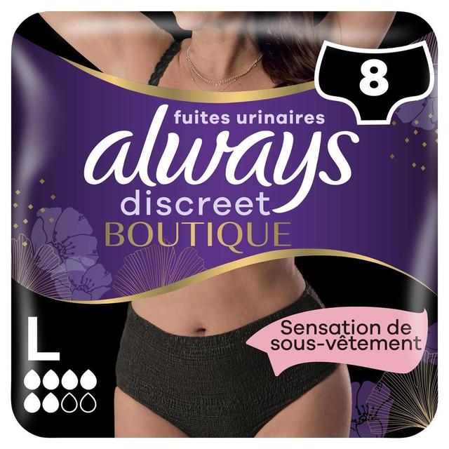 8700216247689 - Always Discreet - Culottes Fuites Urinaires Noir Taille L