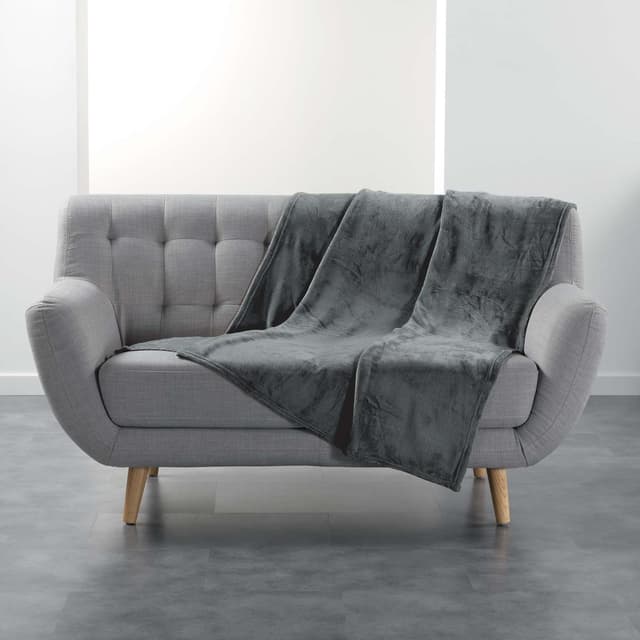 3574386087889 - Douceur D Interieur - Plaid Flanou Gris