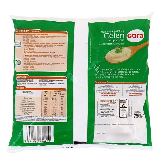 2050000269189 - Cora - Purée cuisinée de céleri à la crème fraîche en portions