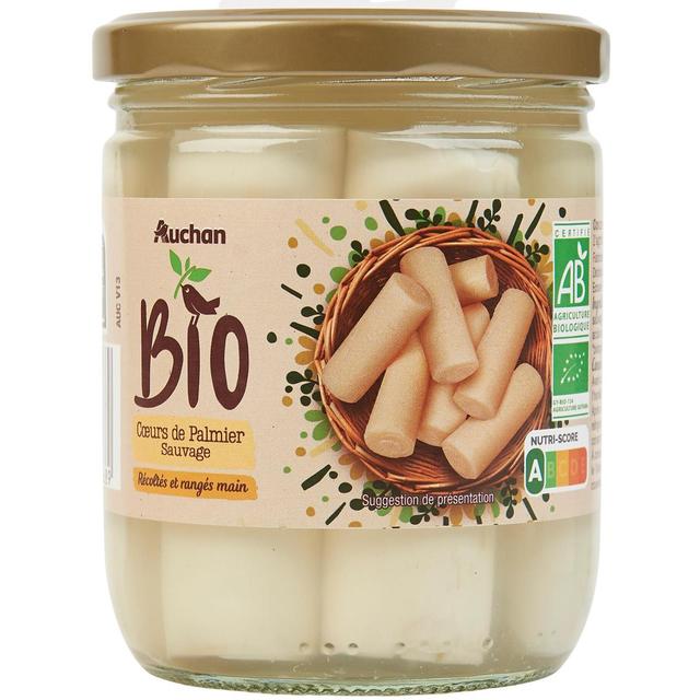 3596710309689 - Auchan BIO - Coeurs de palmier sauvage Bio en bocal