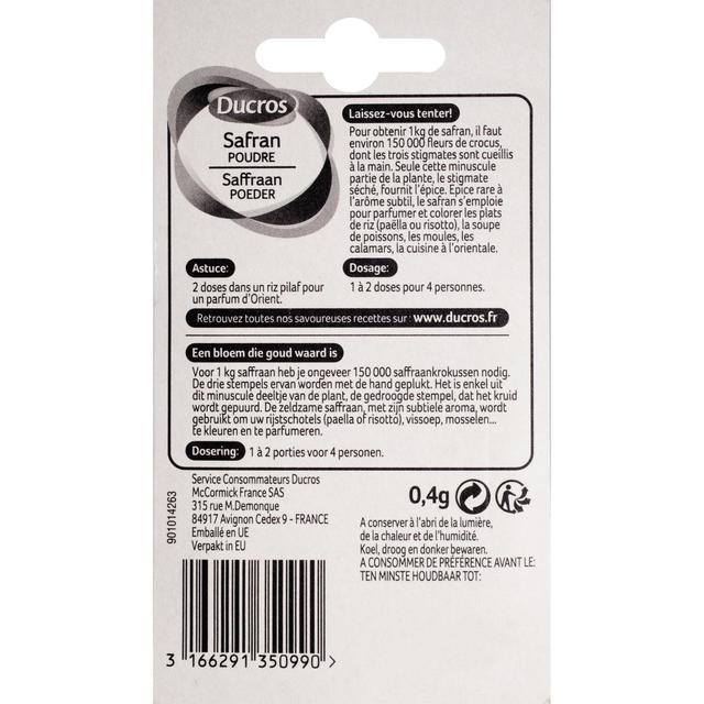 3166291350990 - Ducros - Safran 4 doses