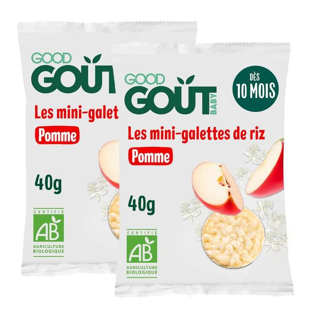 2050000312090 - Good Goût - Mini Galettes de Riz à la Pomme Bio Bébé Dès 10 mois