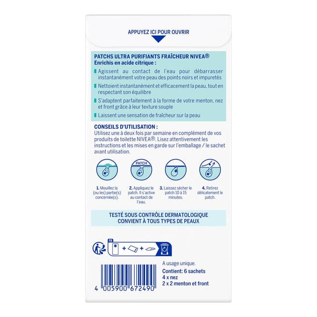 4005900672490 - Nivea - Patchs Purifiants Visage Anti-points Noirs
