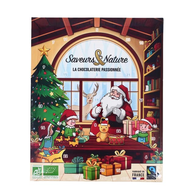 3760077184290 - Saveurs & Nature - Calendrier de l'Avent Choco bio Equitable