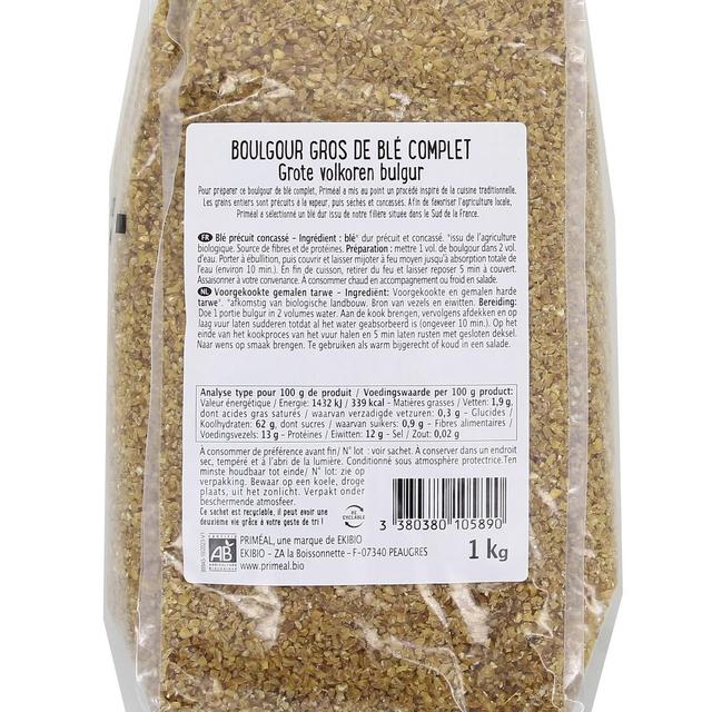 3380380105890 - Priméal - Boulgour blé complet bio Filière FRANCE