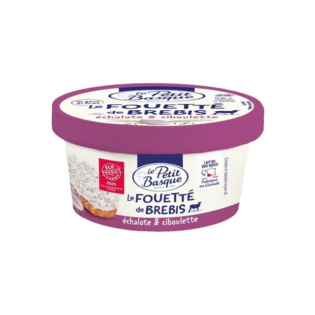 3280249506090 - Le Petit Basque - Fromage fouetté de brebis échalote et ciboulette