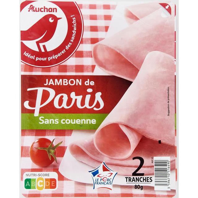 3596710516490 - Auchan - Jambon de Paris Sans Couenne