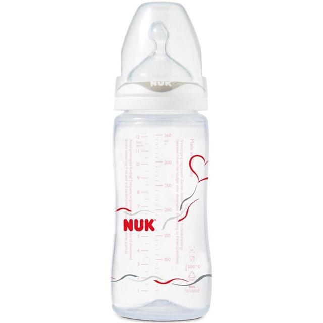 3159921206590 - Nuk - Biberon col large tétine silicone 6/18 mois