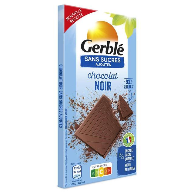 3175681016590 - Gerblé Sans Sucres Ajoutés - Chocolat noir -93% de sucres en moins