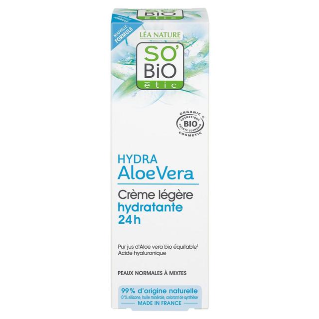 3478820076890 - SO'BiO étic - Crème visage jour hydratante Aloe vera Bio toux types de peaux