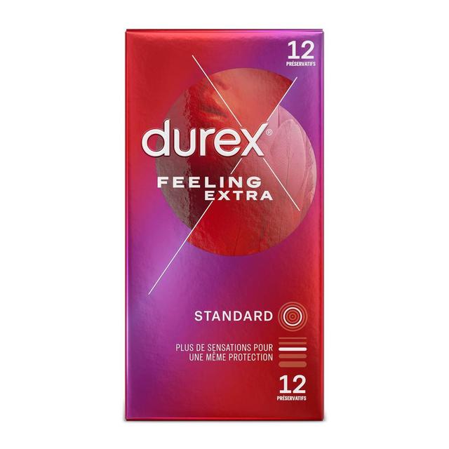 3059944118590 - Durex - Préservatifs fins et lubrifiés Feeling Extra