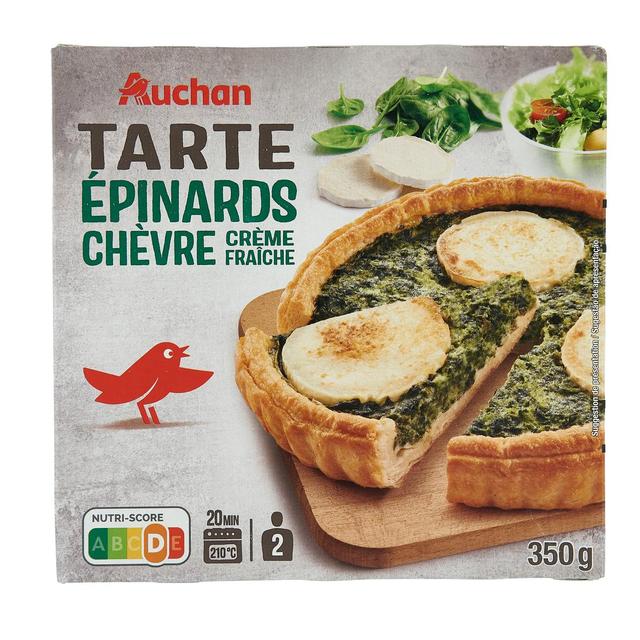 3596710450091 - Auchan - Tarte au Chèvre et aux Epinards à la Crème Fraîche
