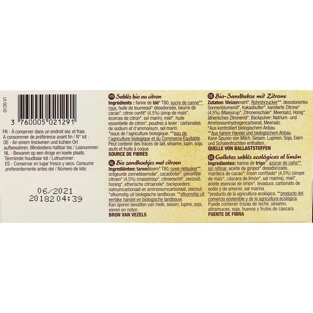 3760005021291 - Bisson - Biscuit bio au citron