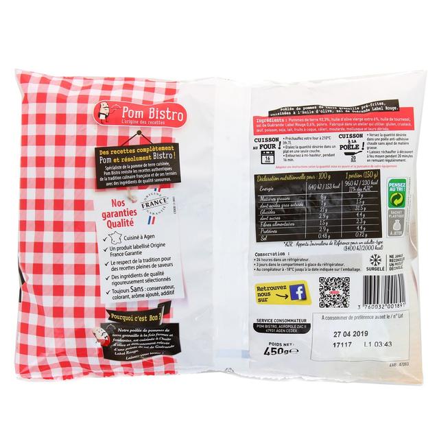 3760032001891 - Pom Bistro - Pommes de terre grenaille au sel de Guérande Label Rouge