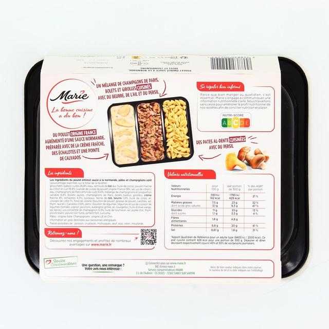 3248830002291 - Marie - Poulet Emincé à la Normande, Pâtes et Champignons
