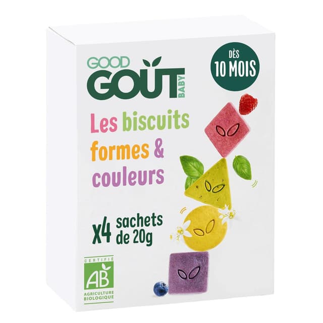 3760269312791 - Good Goût - Biscuits Formes et Couleurs bio Bébé dès 10 mois