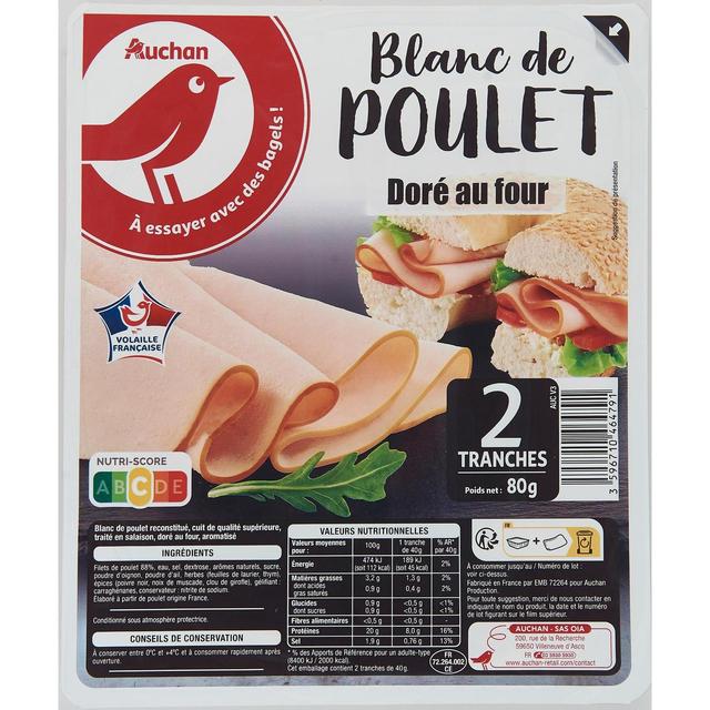 3596710464791 - Auchan - Blanc de Poulet Doré au Four