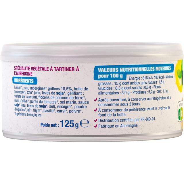 3229820174891 - Bjorg Veggie - Terrine Veggie d'Aubergine bio
