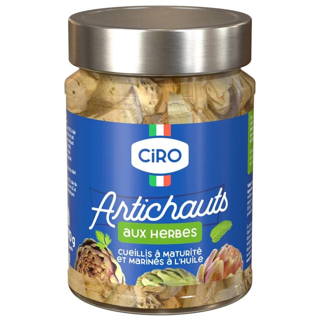 3760014294891 - Ciro - Artichauts à la paysanne marinés à l'huile de tournesol en bocal