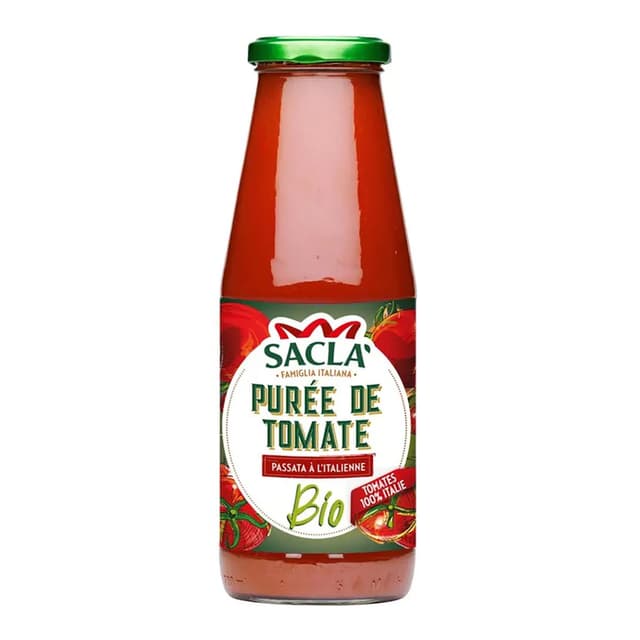 8001060024991 - Sacla - Purée de tomate Bio sans gluten en bouteille