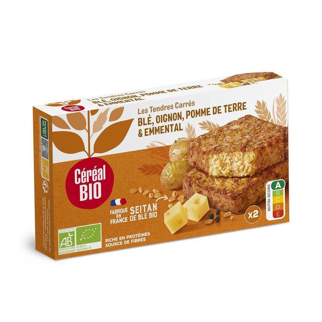 3175681225091 - Céréal Bio - 2 Carrés Végétaux Blé Pommes de Terre Emmental Oignons Bio