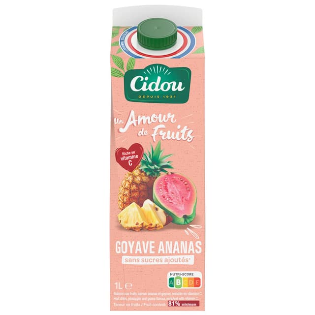 3760225495391 - Cidou - Jus goyave ananas sans sucres ajoutés