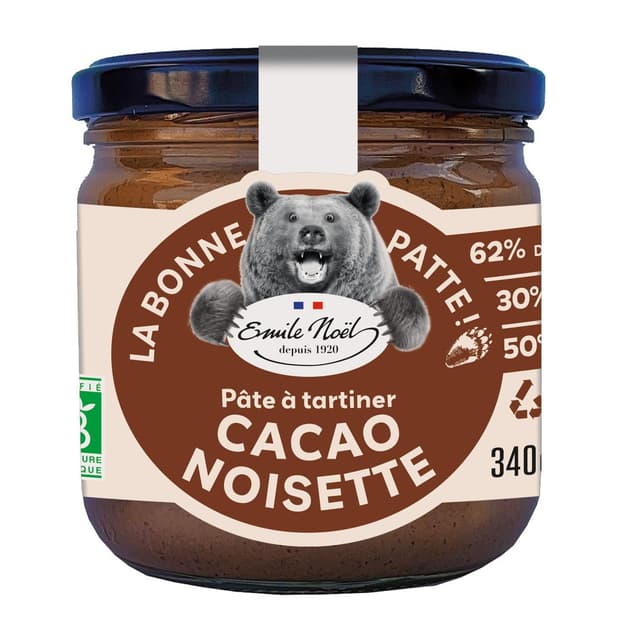 3291960018991 - Emile Noël - Pâte à tartiner cacao noisette bio