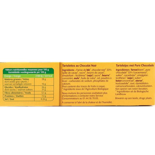 3396413710092 - Bonneterre - Tartelettes au chocolat noir bio