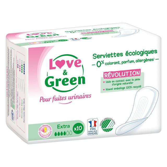 3700668701192 - Love & Green - Serviettes Hypoallergéniques Pour Fuites Urinaires
