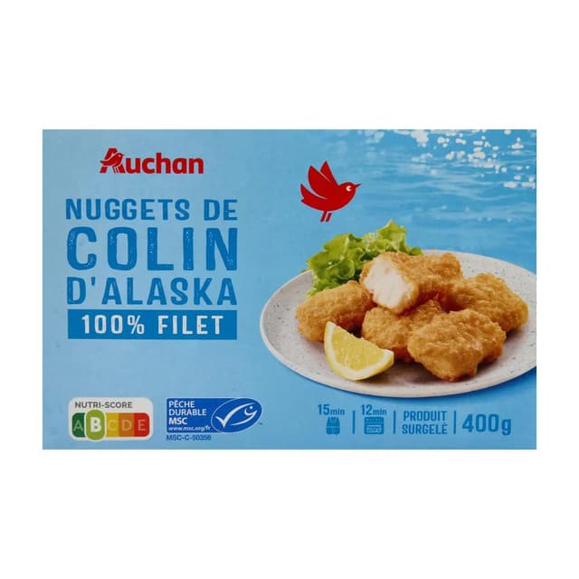 3596710552092 - Auchan - Nuggets de colin d'Alaska 100% filet