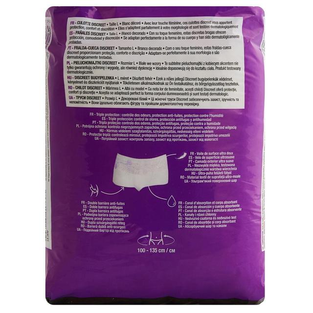 3596710522392 - Auchan - Culottes discreet blanc décoré taille L