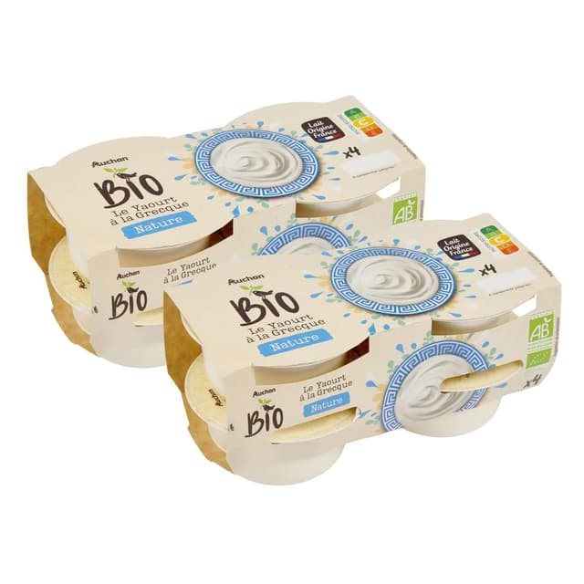 2050000422492 - Auchan BIO - Yaourt à la grecque nature bio