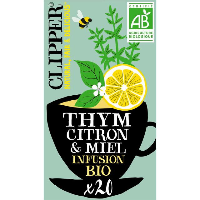 5021991943492 - Clipper - Infusion Thym Citron et Miel Bio - 20 sachets