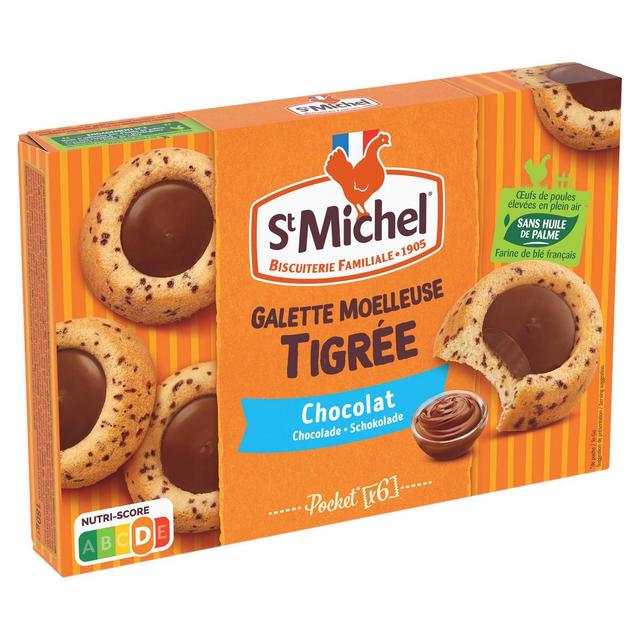 3178530423792 - St Michel - Biscuits galettes moelleuses tigrée cœur chocolat