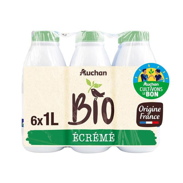 3596710465392 - Auchan Solidaires Bio - Lait écrémé équitable bio UHT
