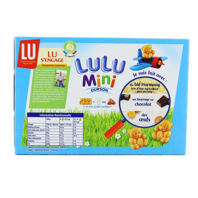 3017760586092 - Lu - Gâteau mini ourson chocolat noisette Lulu x6