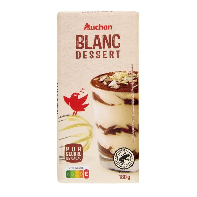 3596710516292 - Auchan - Tablette de chocolat dessert blanc