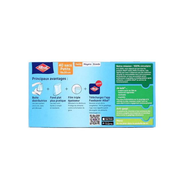 4008871216892 - Albal - Sacs congélation à liens - Petit modèle