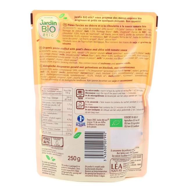 3456300007992 - Jardin Bio Etic - Ravioli Chèvre Ciboulette Bio