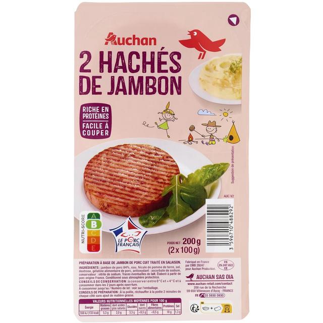3596710488292 - Auchan - Hachés de Jambon