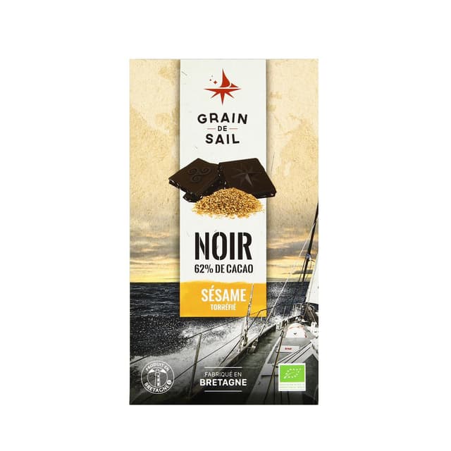 3760226260493 - Grain de Sail - Tablette Chocolat Noir Sésame bio