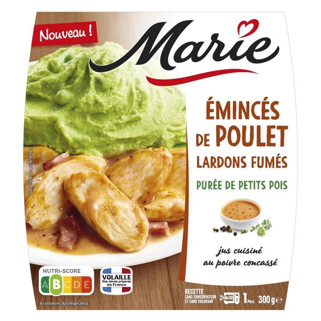 3248830002093 - Marie - Emincés de Poulet, Lardons Fumés et Purée de Petits Pois
