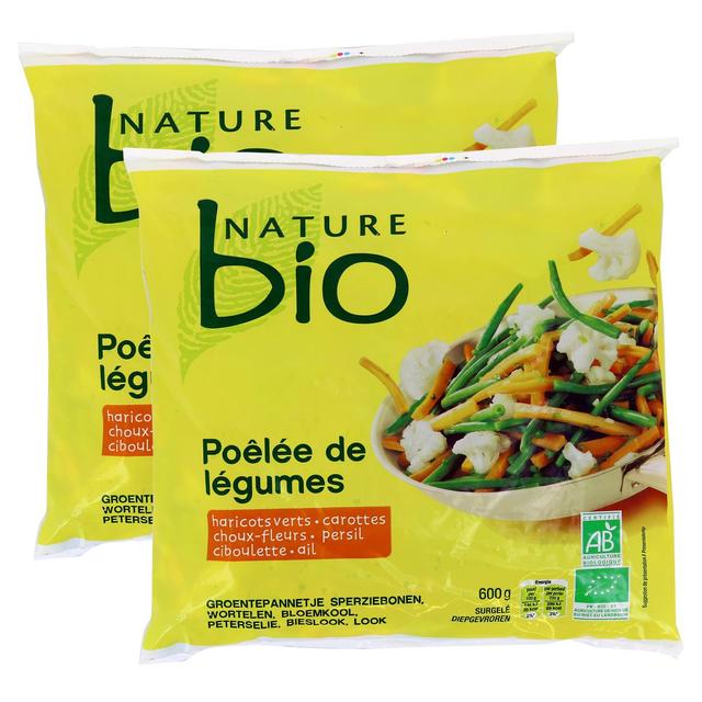 2050000312793 - Nature Bio - Poêlée de légumes Bio- Haricots verts, carottes, choux-fleurs, persil, ciboulette et ail