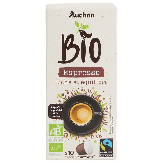3245677723693 - Auchan BIO - Café en capsules Espresso bio